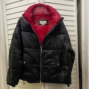 Michael Kors Black and Red Puffer Jacket